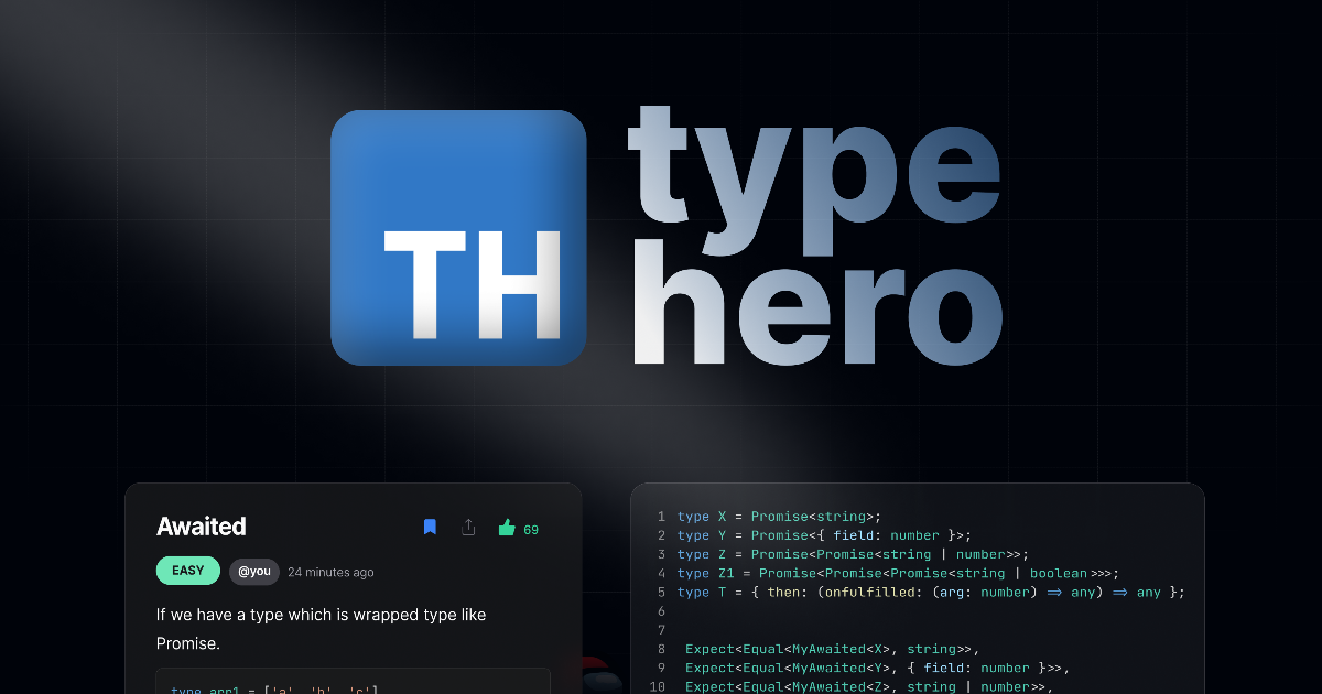 Screenshot of typehero website